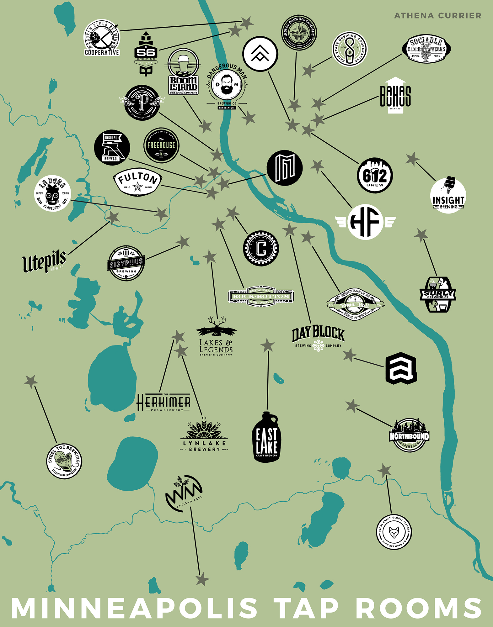 Updated Minneapolis Taproom Map